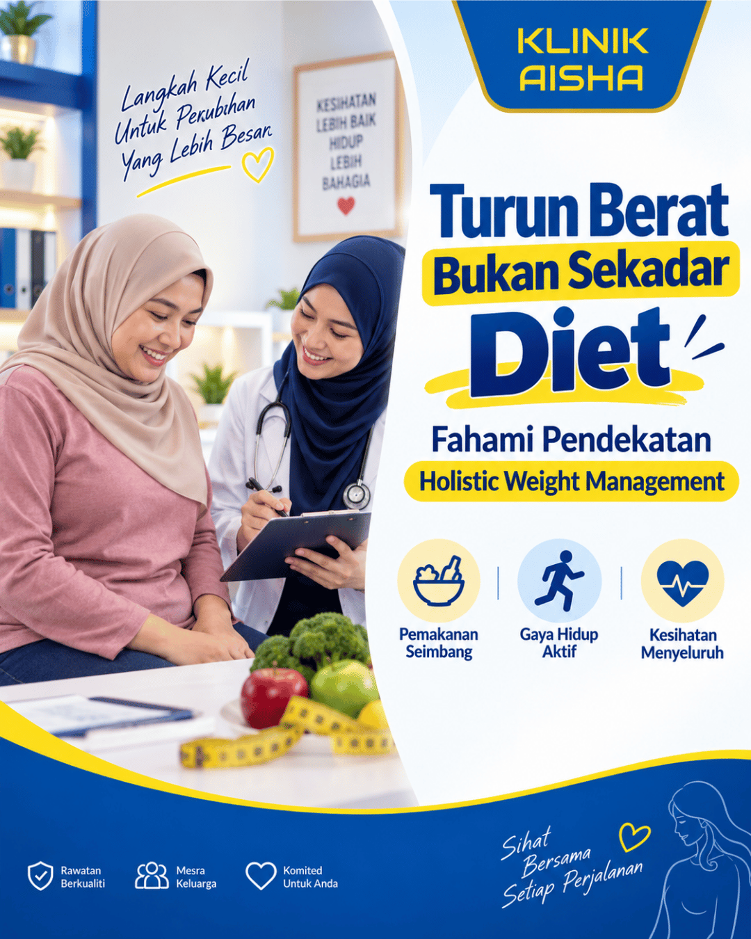 Turun Berat Bukan Sekadar Diet: Fahami Pendekatan Holistic Weight Management